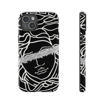 Luxury Medusa Head Tough Black and Silver Phone Case