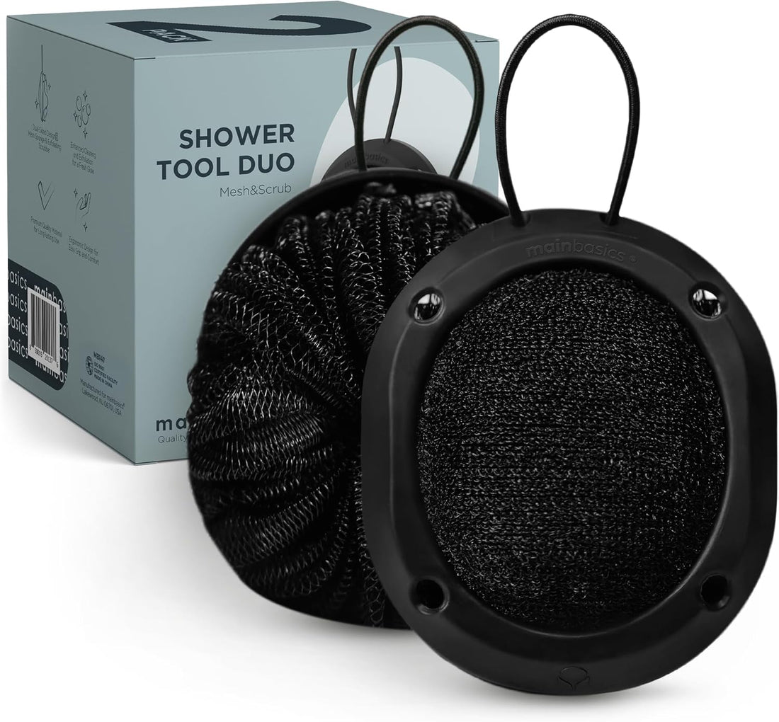 Shower Tool Duo 2-1 Shower Loofah Sponge