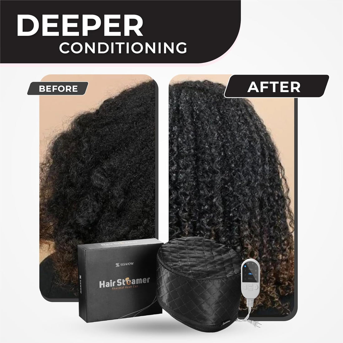 Hair Steamer  Deep Conditioning – 10 Heat Levels