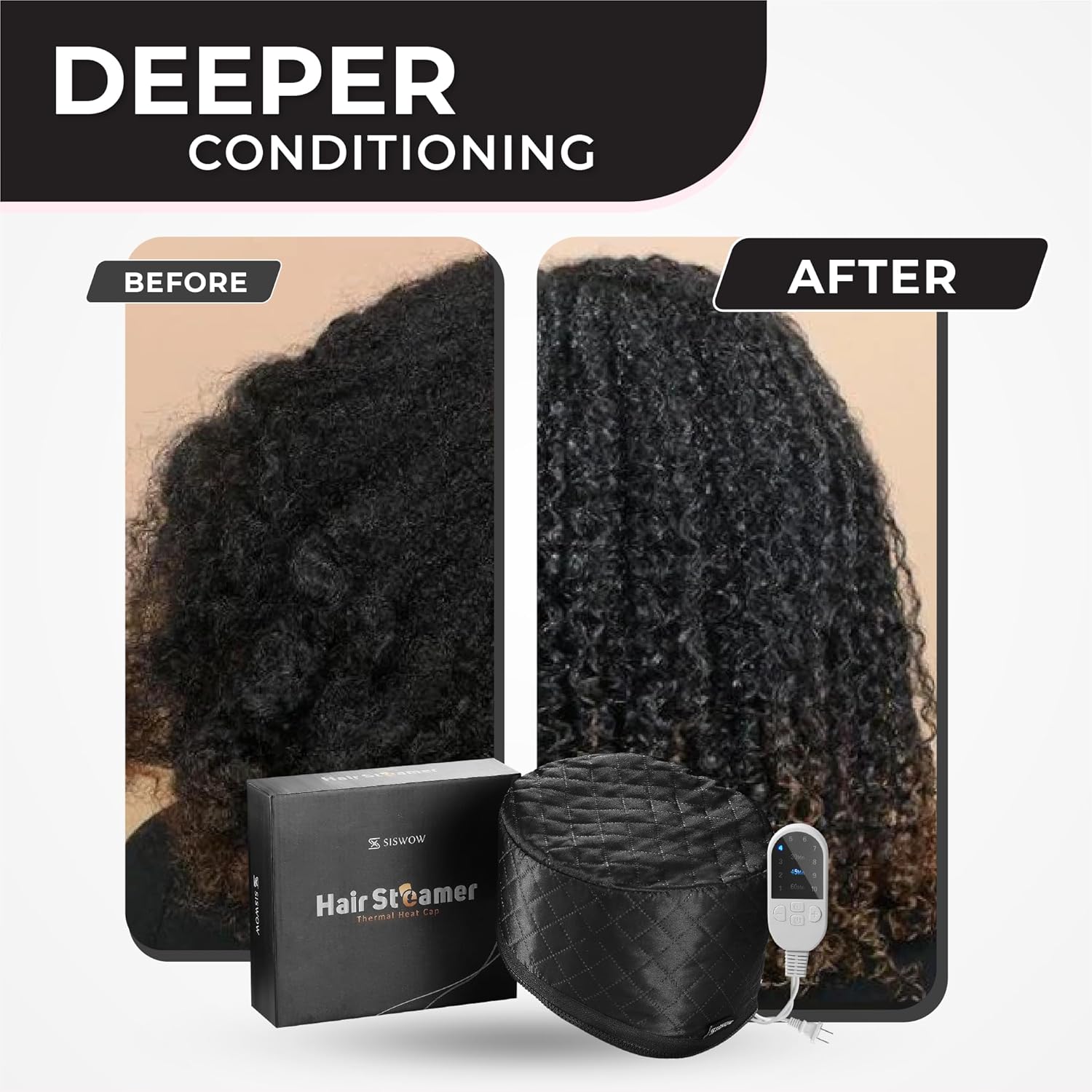 Hair Steamer  Deep Conditioning – 10 Heat Levels