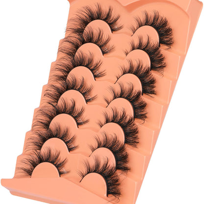 False Eyelashes Wispy Lashes Natural Look Fake