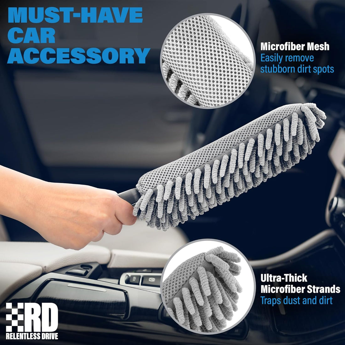 Car Duster Brush Lint-Free Interior Cleaner