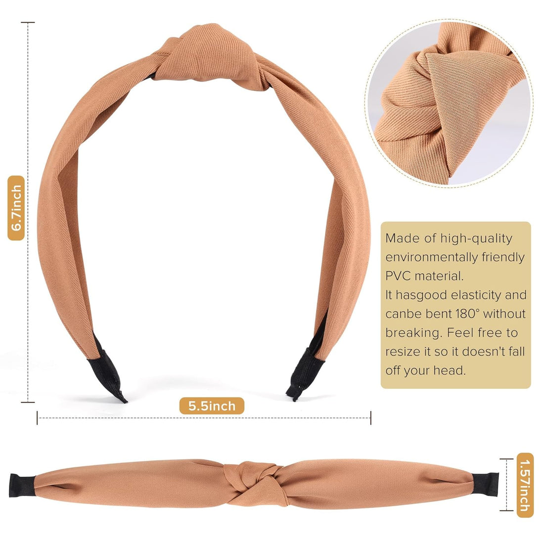 6PCS Knotted Headbands for Women Girls