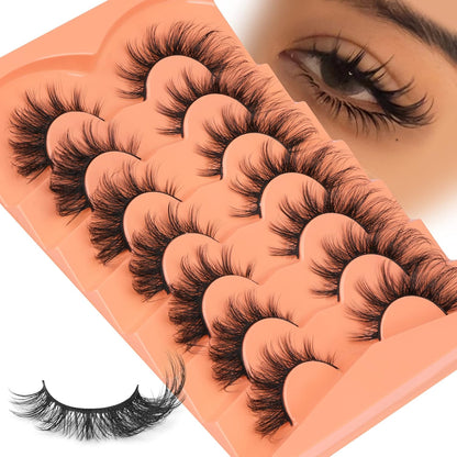 False Eyelashes Wispy Lashes Natural Look Fake