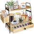 Coffee Bar Accessories and Organizer Countertop, Coffee Station Organizer Kitchen Counter Shelf Organizer,Coffee Condiment Storage,Cup Lid Holder Countertop Shelf for Bathroom