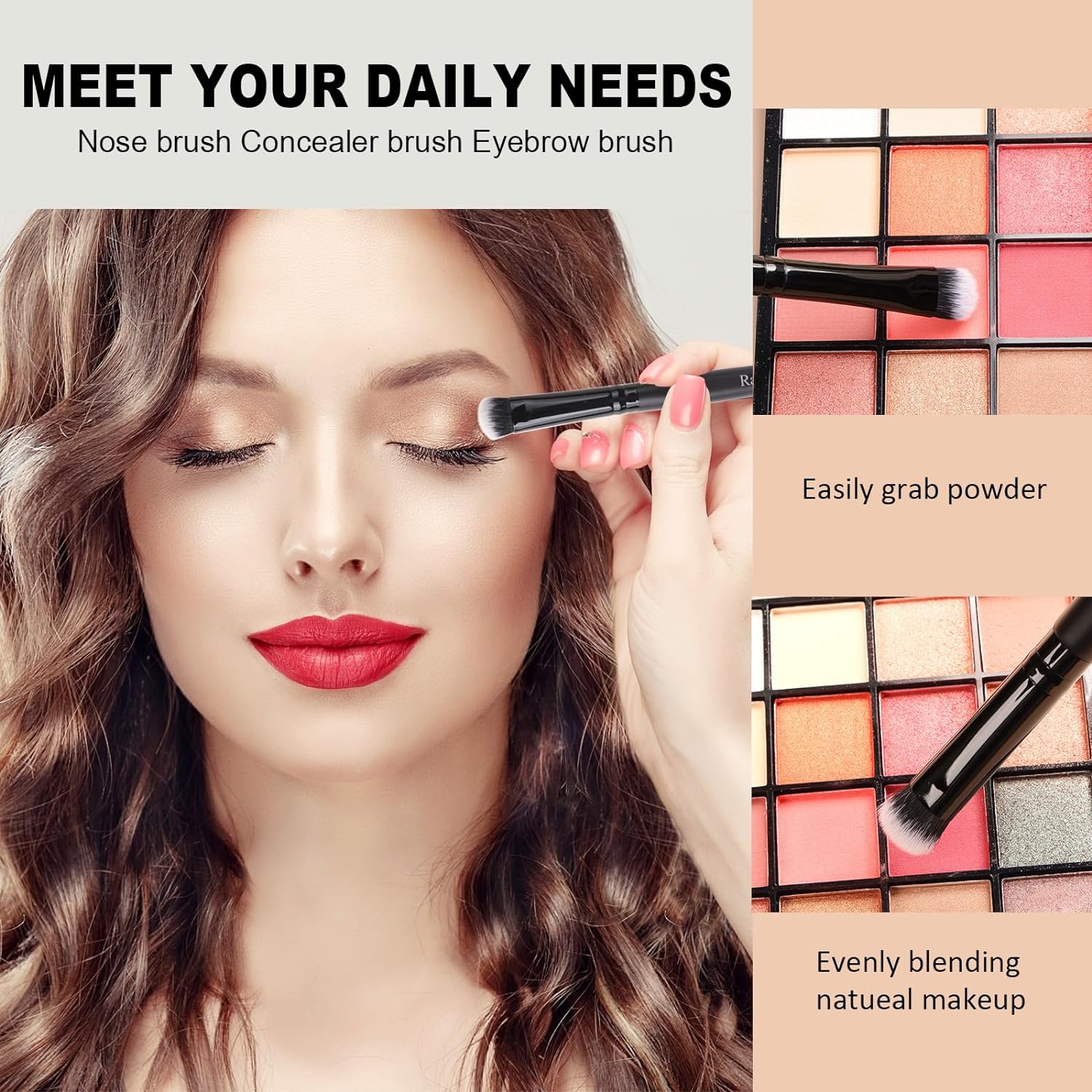 15Pcs Premium Makeup Brush Set – Face &amp; Eye Essentials