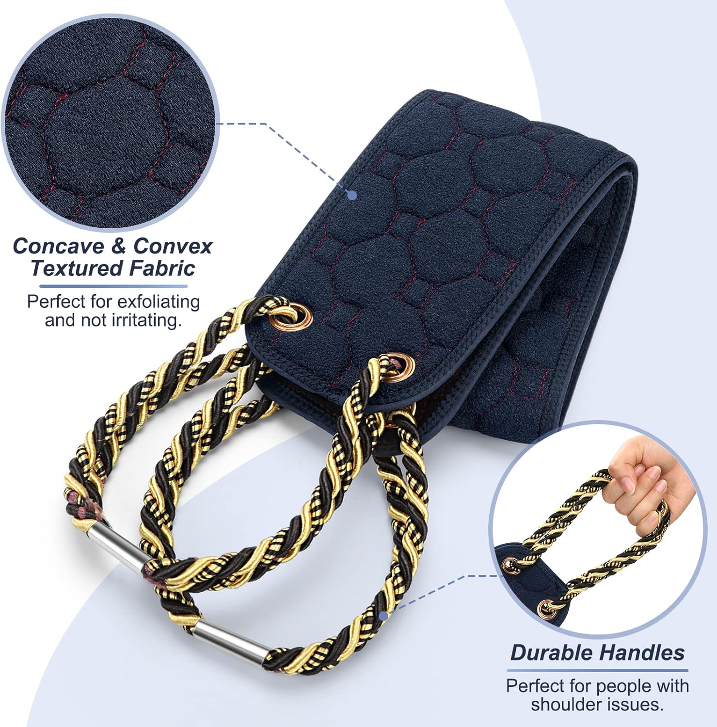 Exfoliating Back Scrubber – Double-Sided Shower