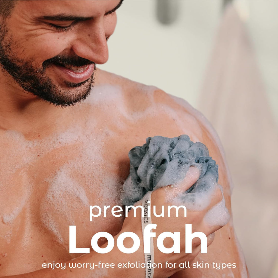 Bath Shower Loofah Sponge Pouf Body Scrubber 
