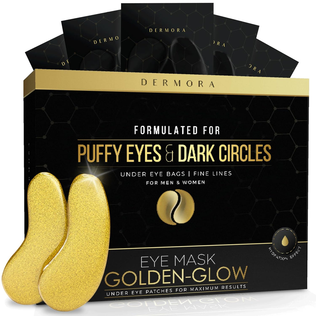 Golden Glow Eye Patches – 15 Pairs for Dark Circles 