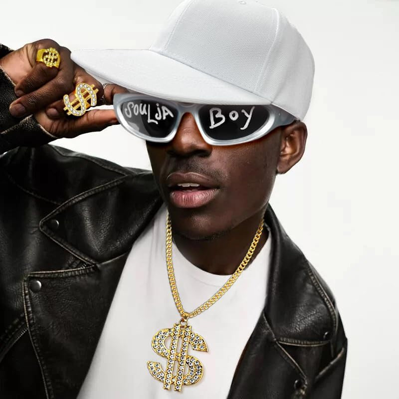 7 Pcs Halloween Hip Hop Rapper Costume Kit