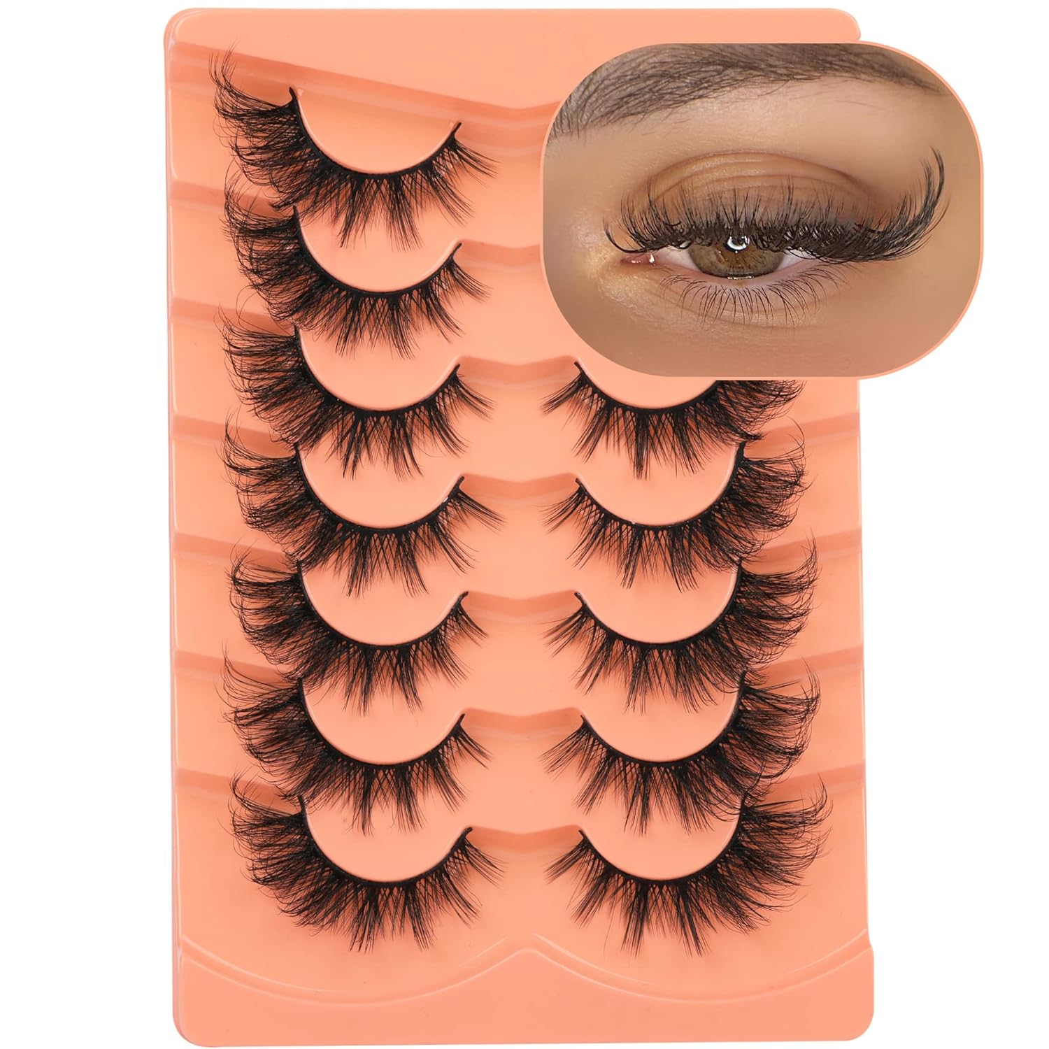 False Eyelashes Wispy Lashes Natural Look Fake