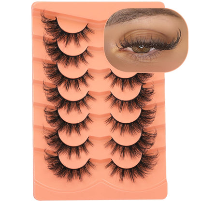 False Eyelashes Wispy Lashes Natural Look Fake
