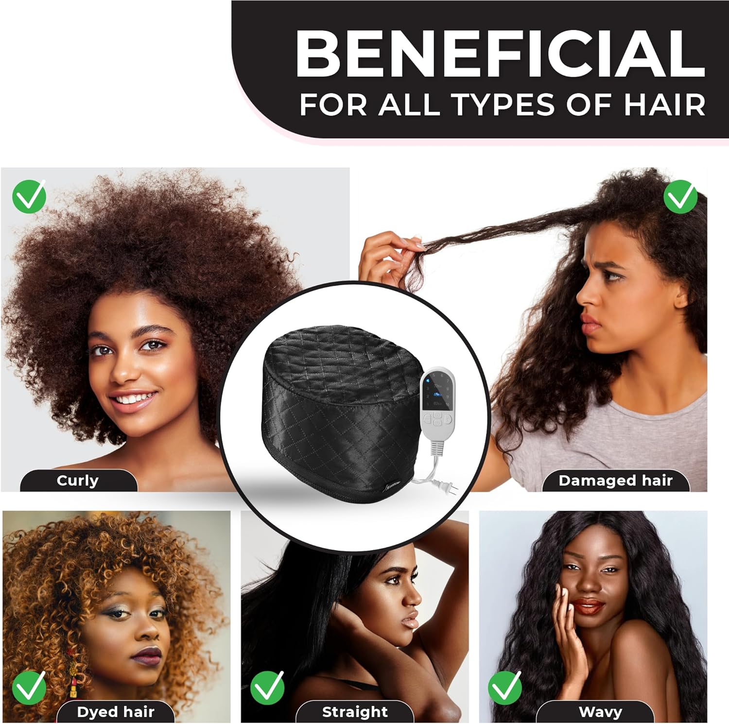 Hair Steamer  Deep Conditioning – 10 Heat Levels