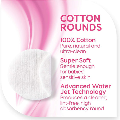 Simply Soft Premium Cotton Rounds – 600Ct, 100%