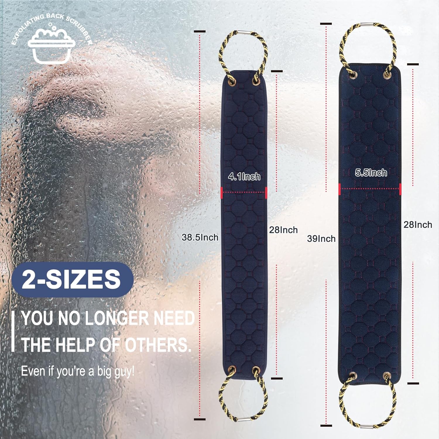 Exfoliating Back Scrubber – Double-Sided Shower