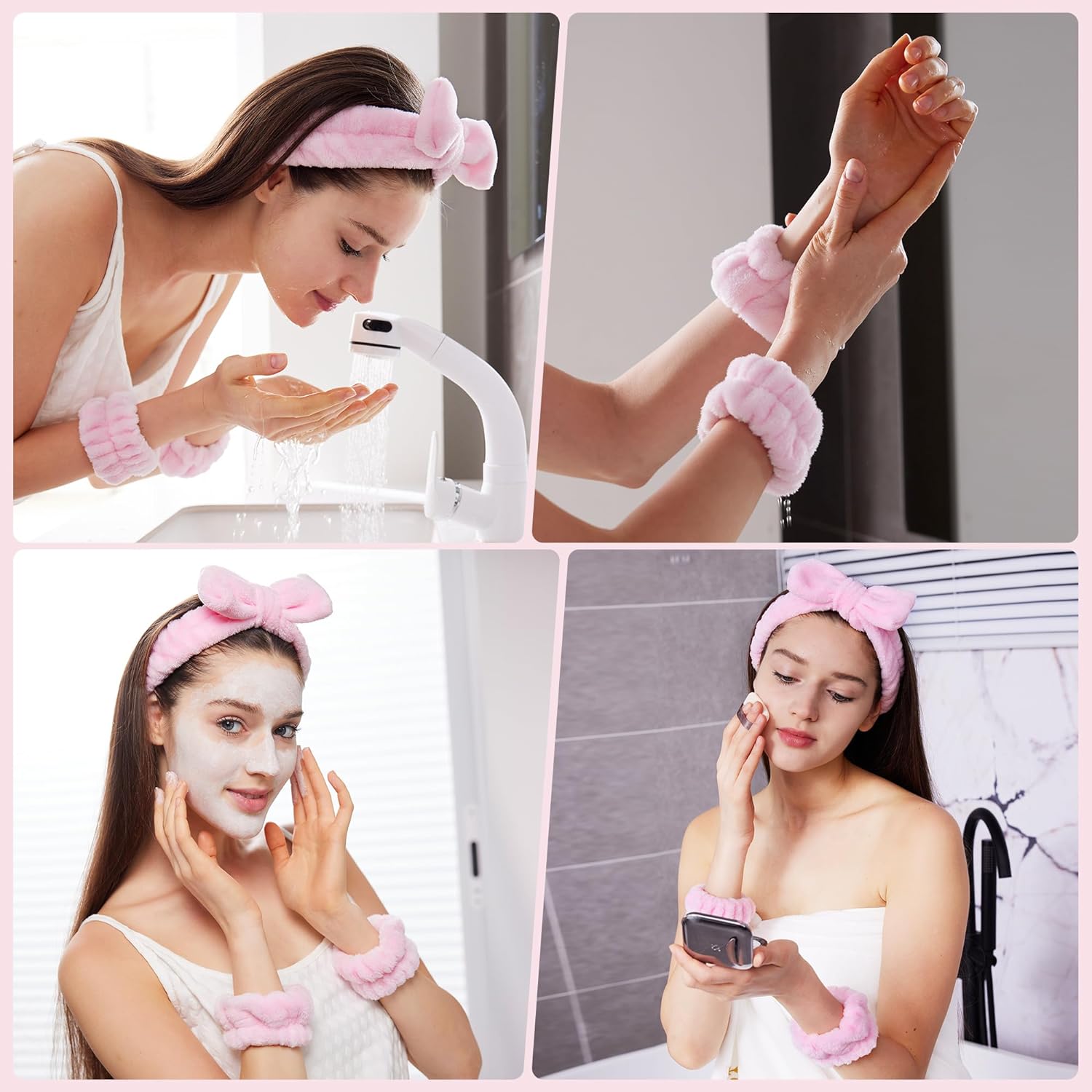Spa Headband &amp; Wristband Set for Women