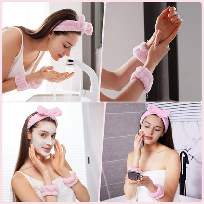 Spa Headband &amp; Wristband Set for Women