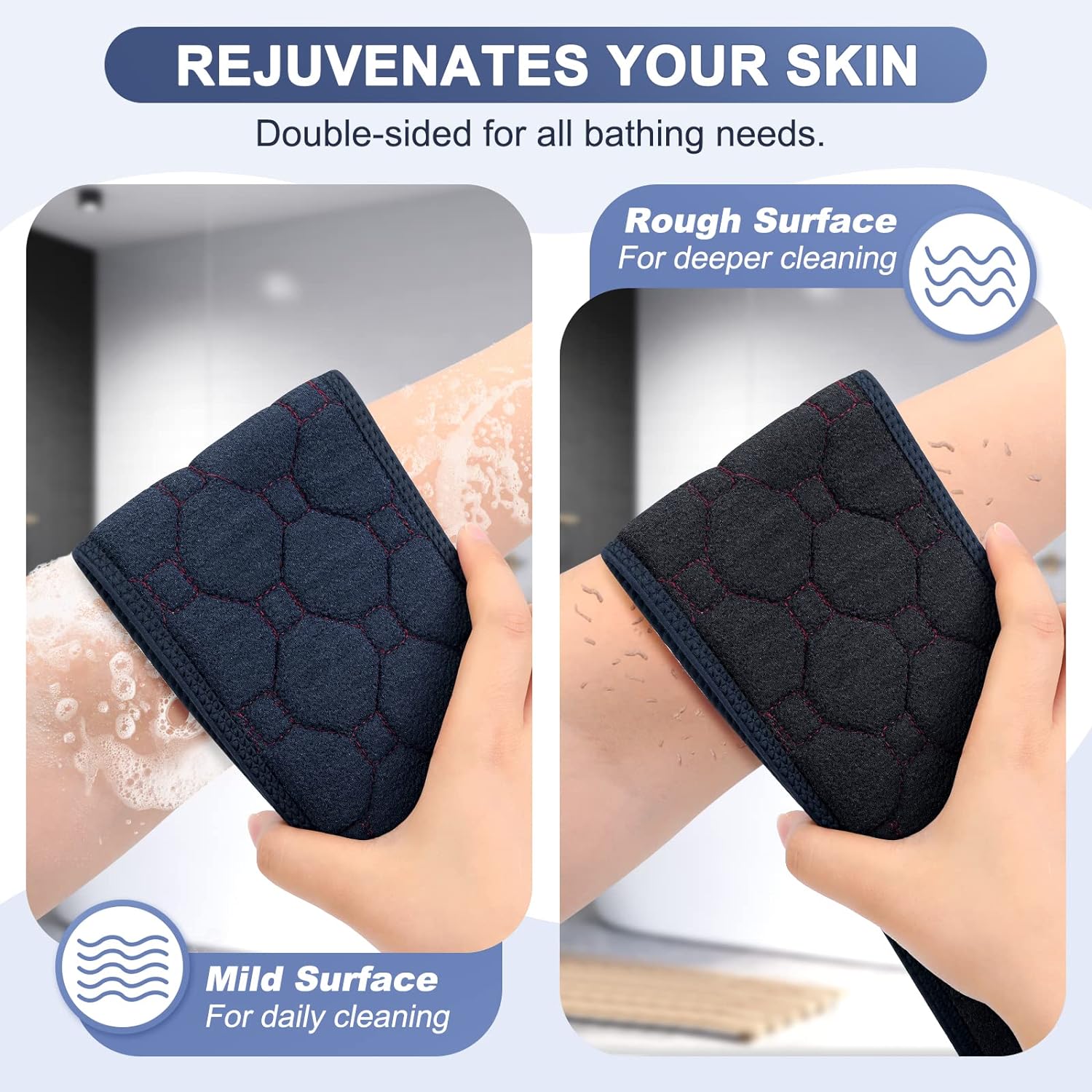 Exfoliating Back Scrubber – Double-Sided Shower