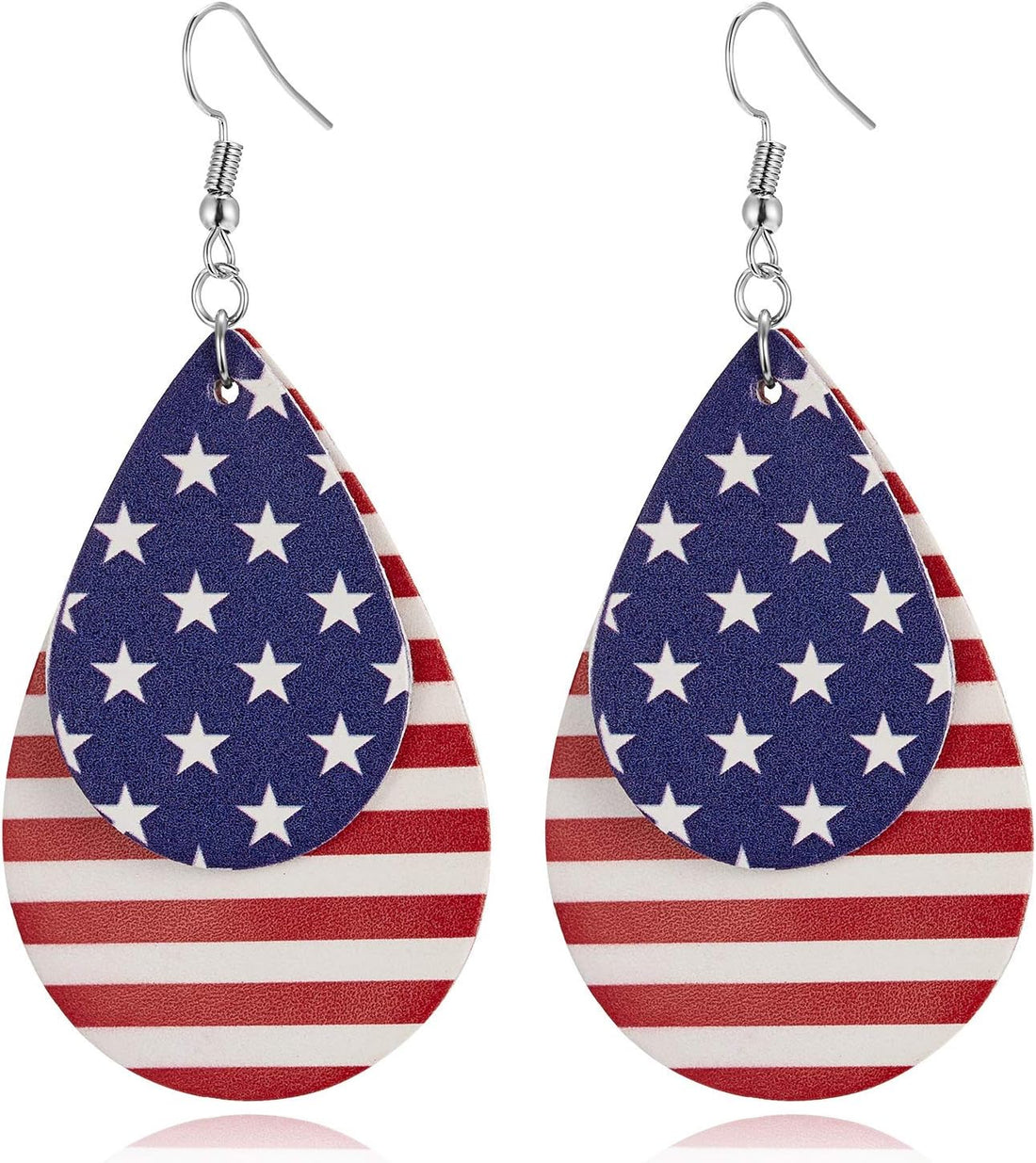 American Flag Teardrop Earrings 4th of July
