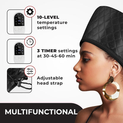 Hair Steamer  Deep Conditioning – 10 Heat Levels