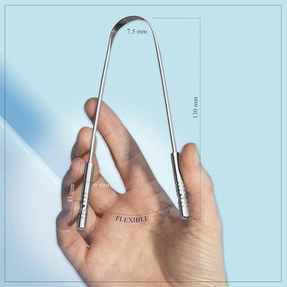 2Pack Tongue Scraper – Steel with Travel Cases