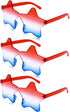 4th of July Red White Blue USA Flag Glasses