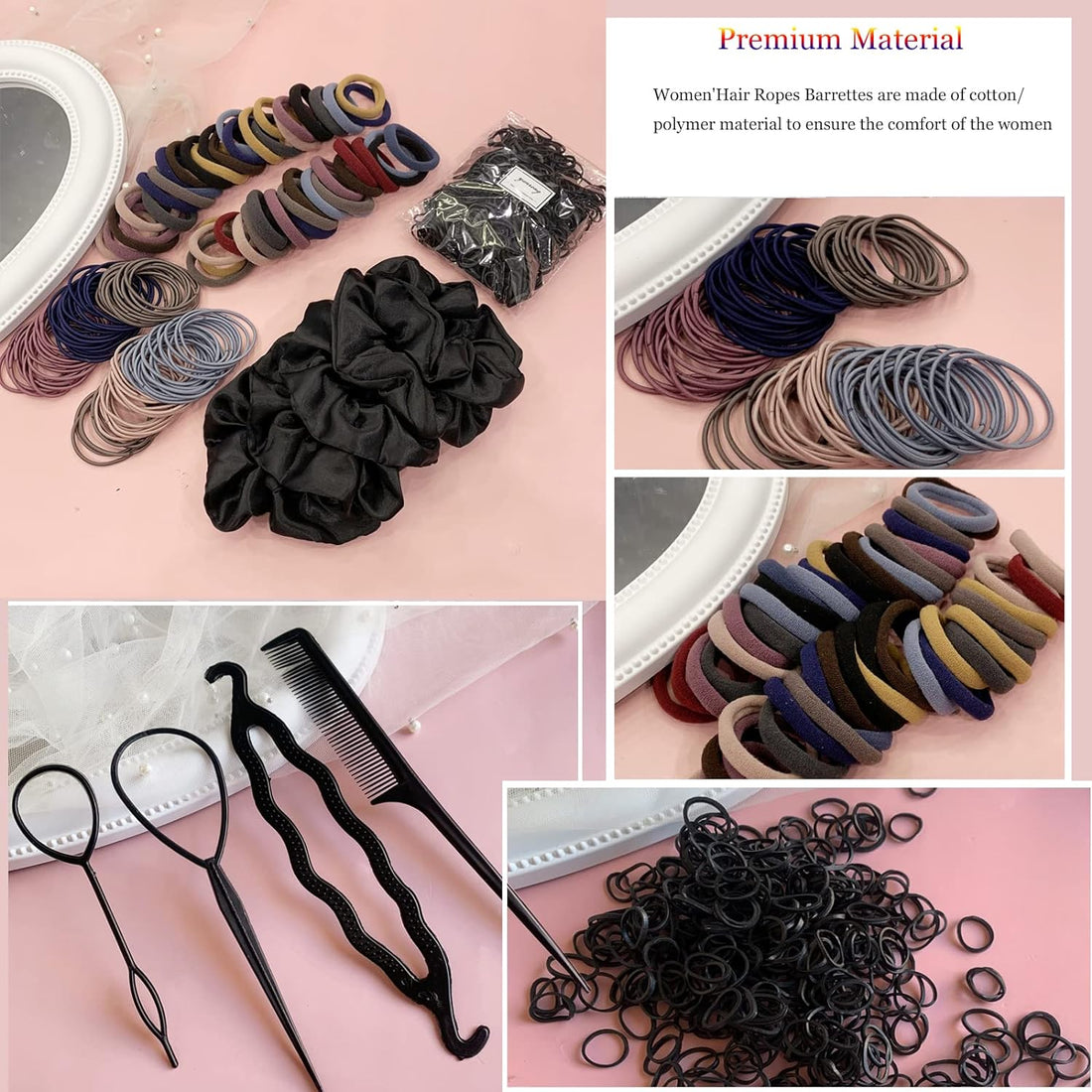 755PCS Hair Accessories Set for Thick Curly Hair Mix