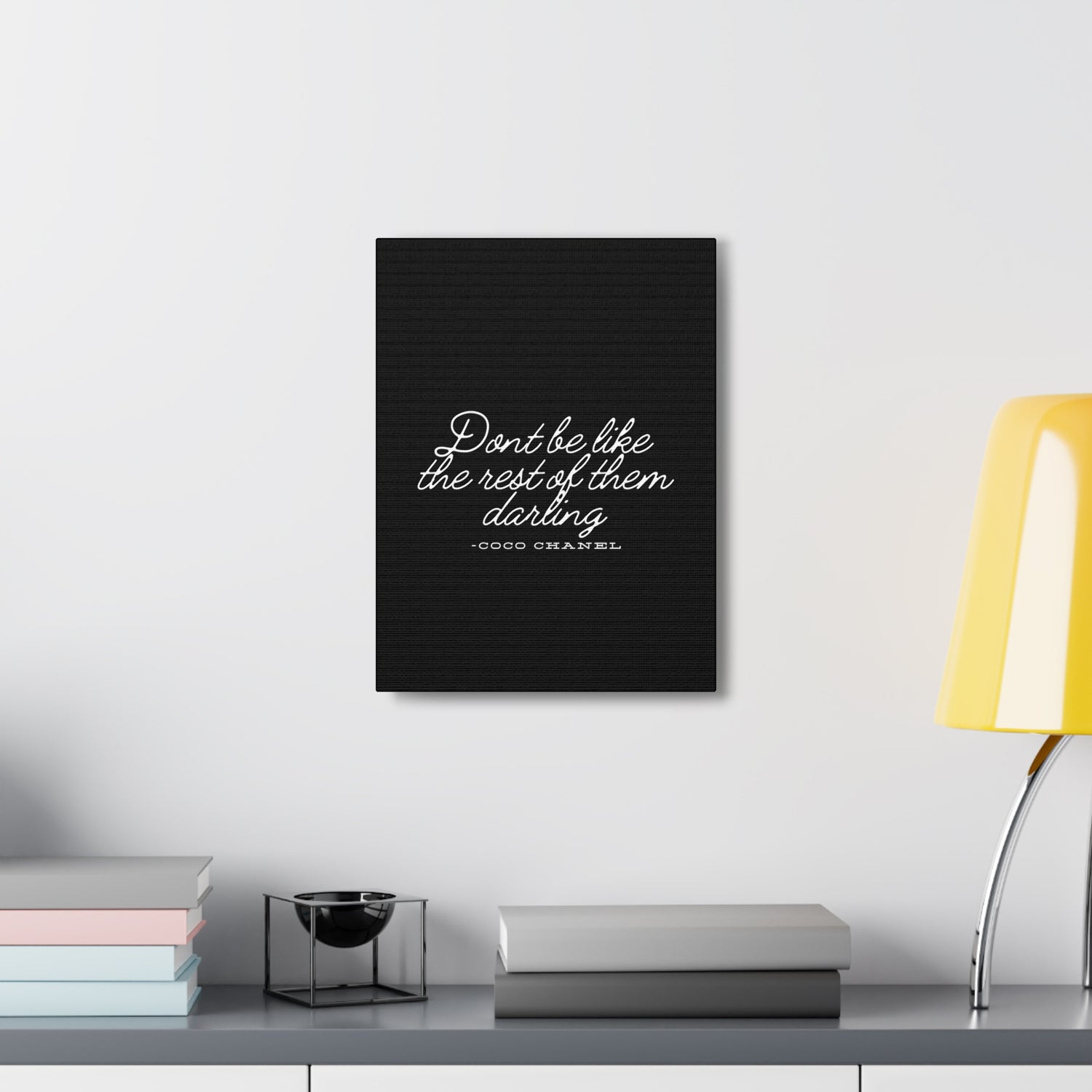 Don’t Be Like the Rest of Them Darling Canvas Wall Art | Coco Chanel Quote | Elegant Inspirational Decor for Home or Office