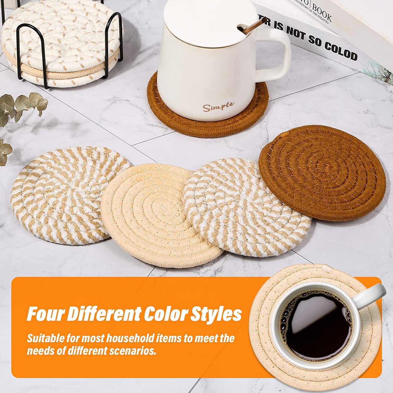 Absorbent Drink Coasters Set of 8