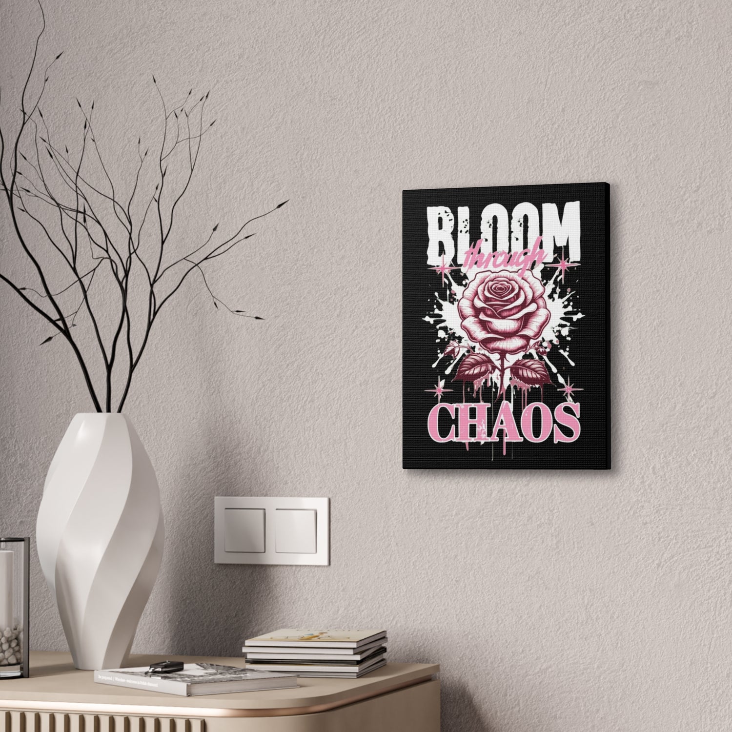 Bloom Through Chaos Canvas Wall Art