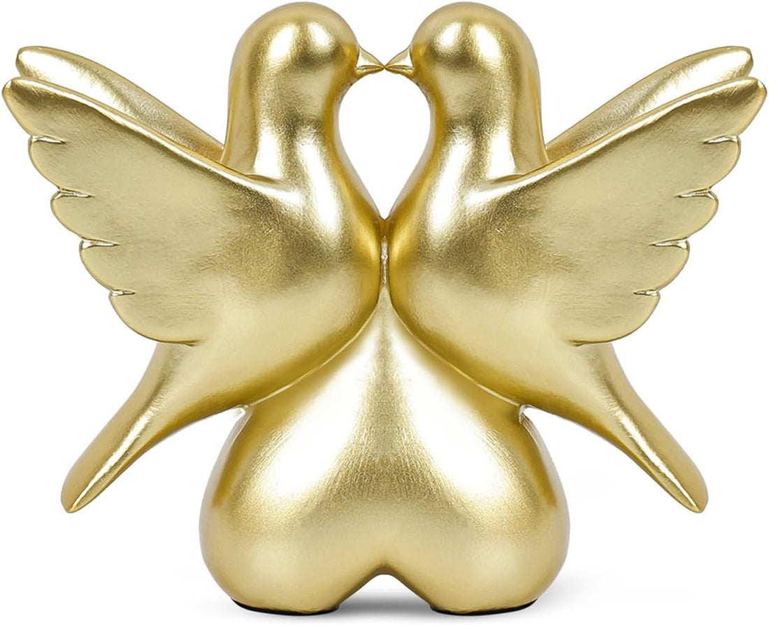 Gold Bird Figurines Modern Home Decor