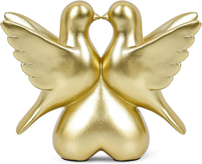 Gold Bird Figurines Modern Home Decor