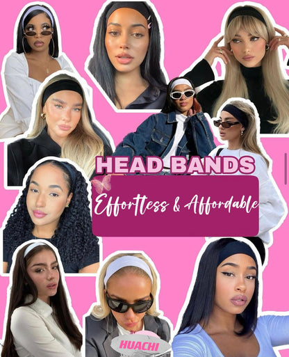 16PCS Non-Slip Elastic Cotton Headbands Set