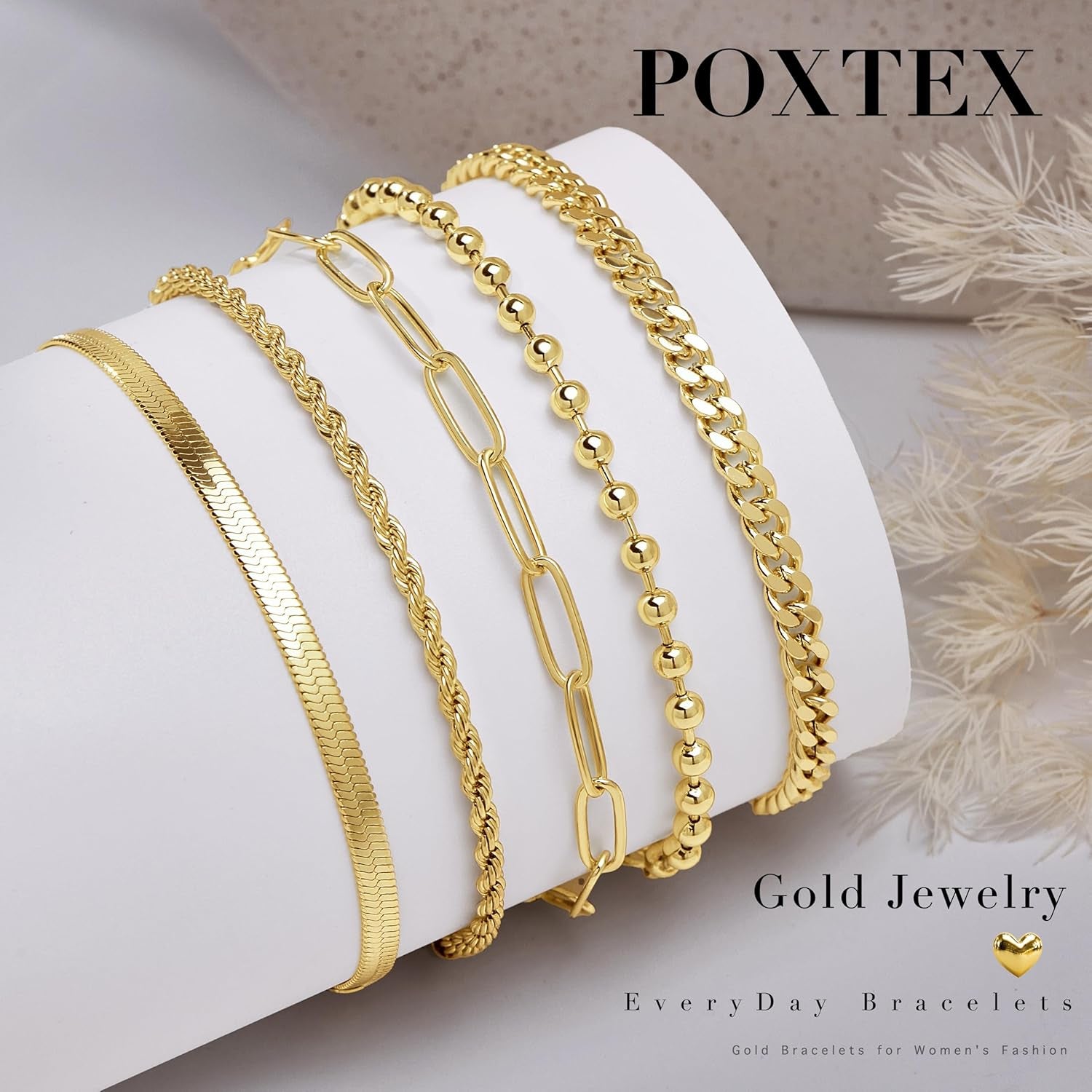 Dainty Gold &amp; Silver Bracelet Set for Women