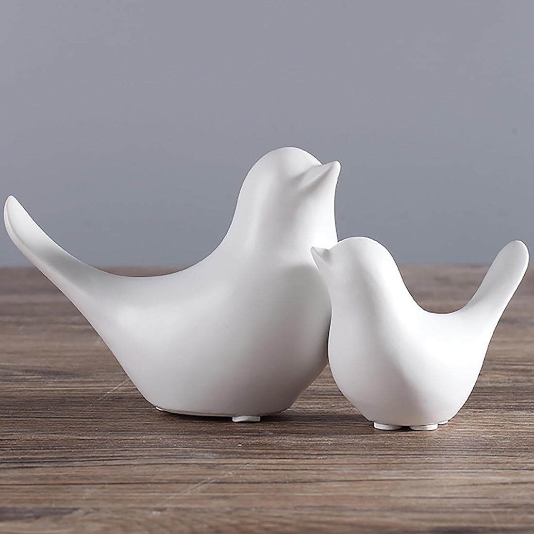 Modern White Small Animal Statues Decor