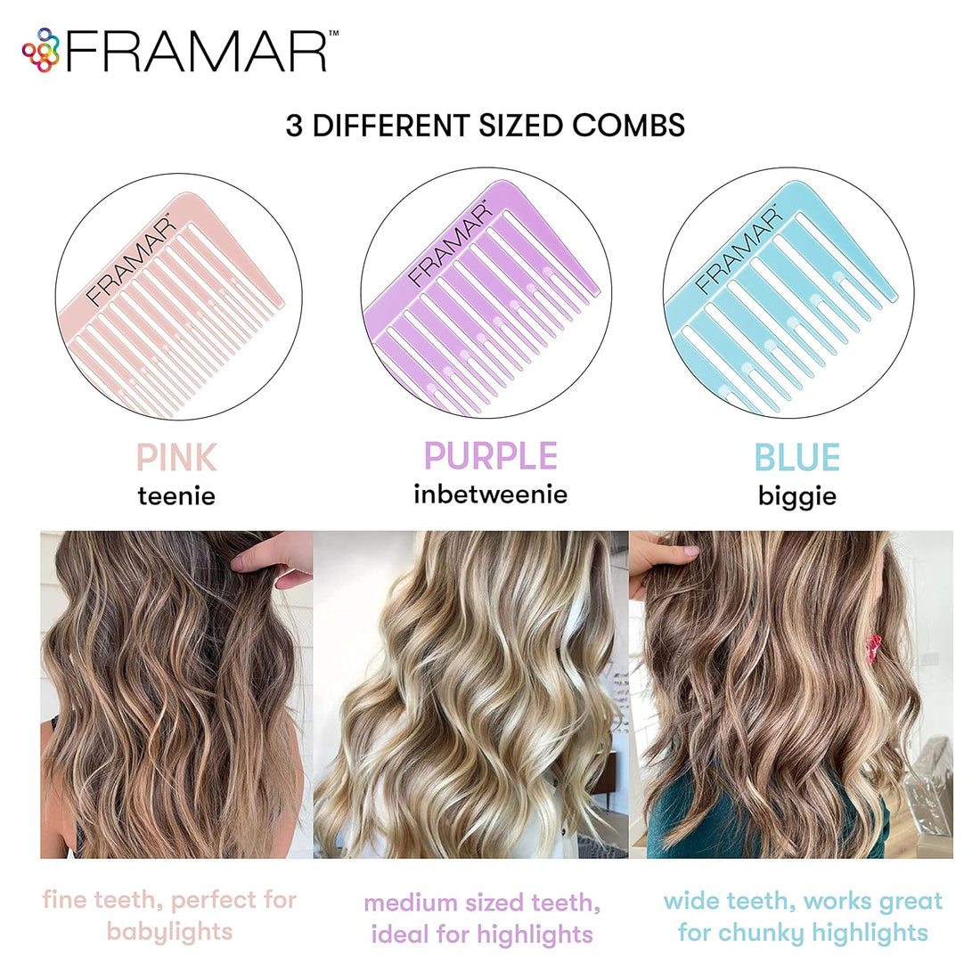 Dreamweaver Highlight Comb Set – 3Pk Pastel Foiling