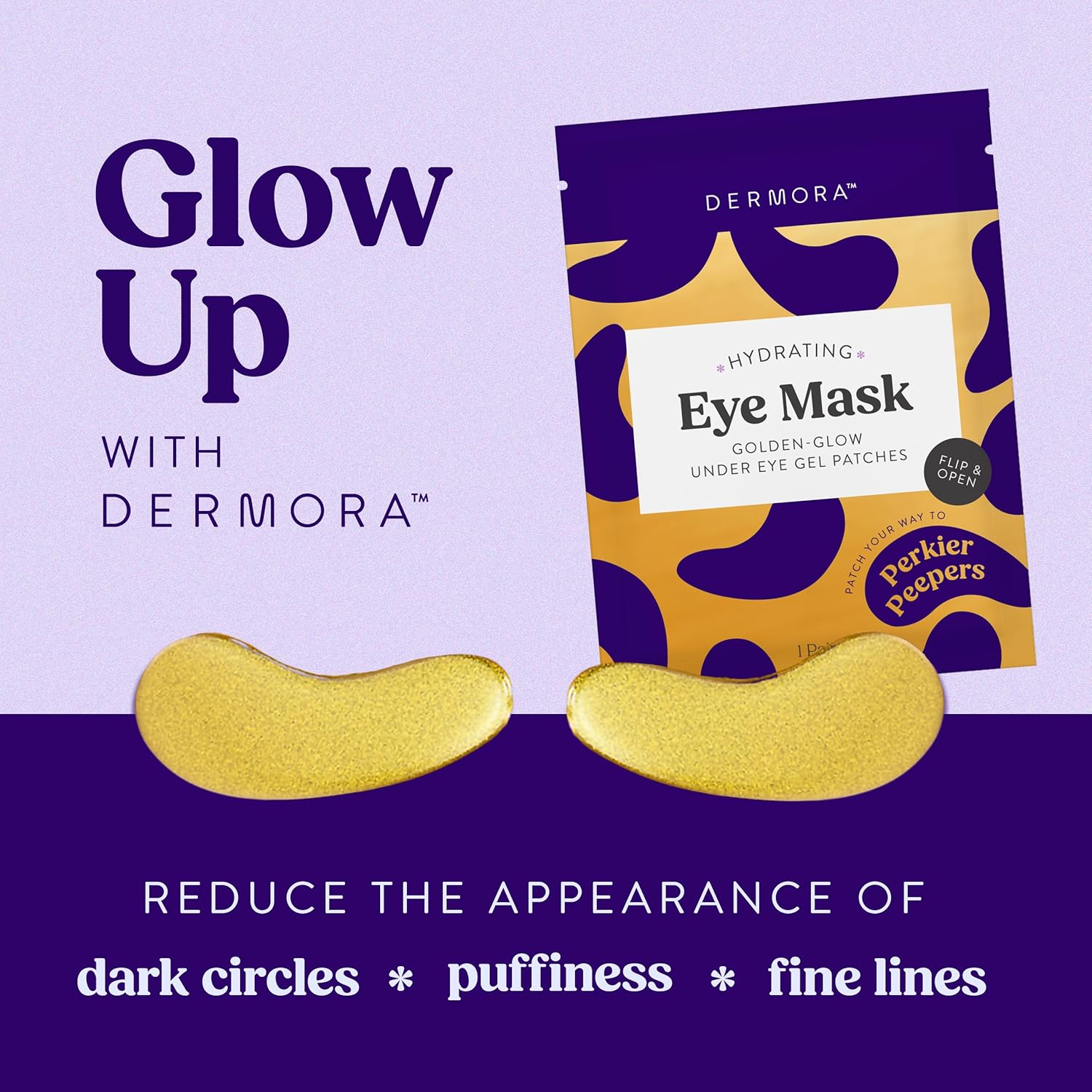 Golden Glow Eye Patches – 15 Pairs for Dark Circles 