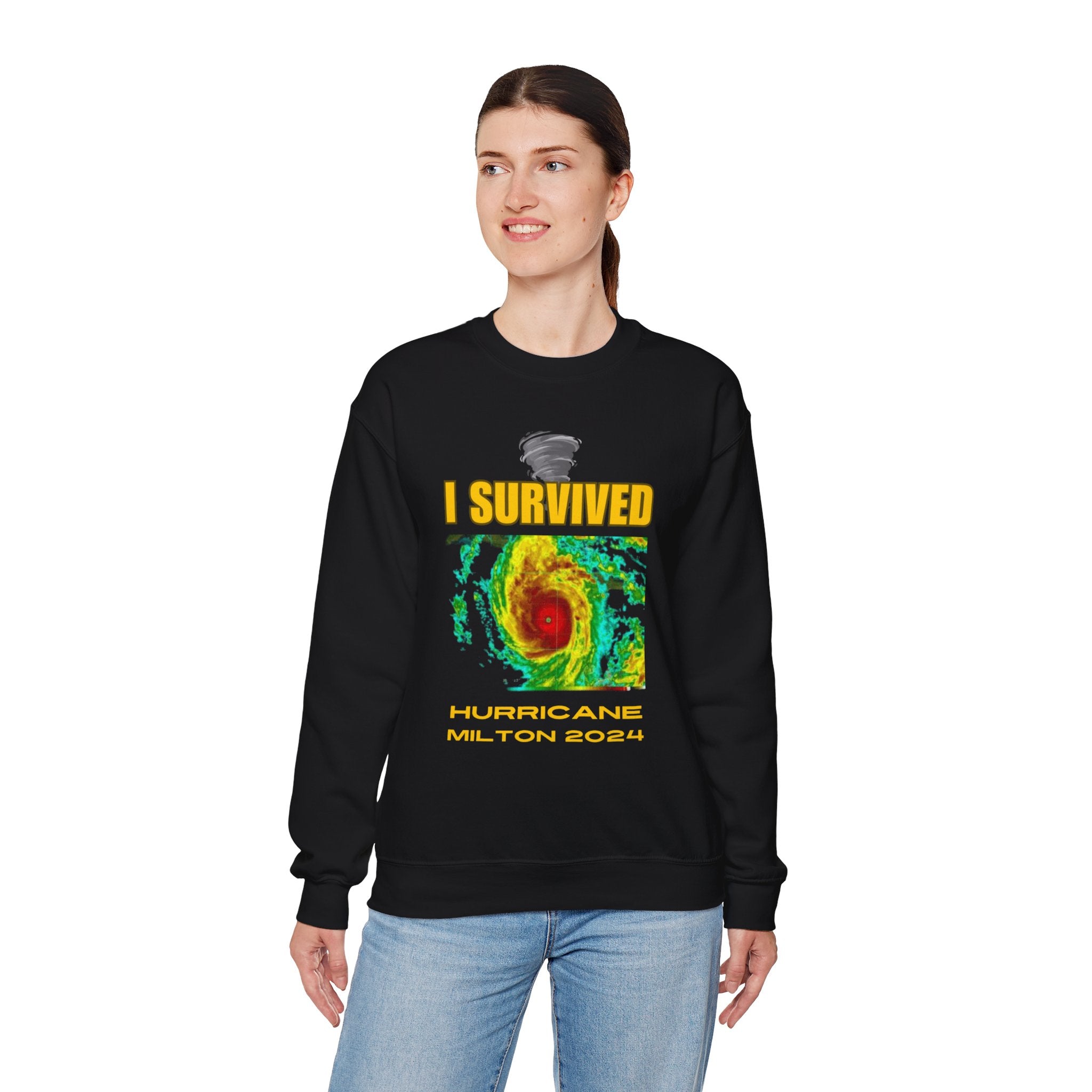 I Survived Hurricane Milton 2024 Sweatshirt Bold Survival Statement Pullover Hurricane Event Apparel Limited Edition 2024 Sweater