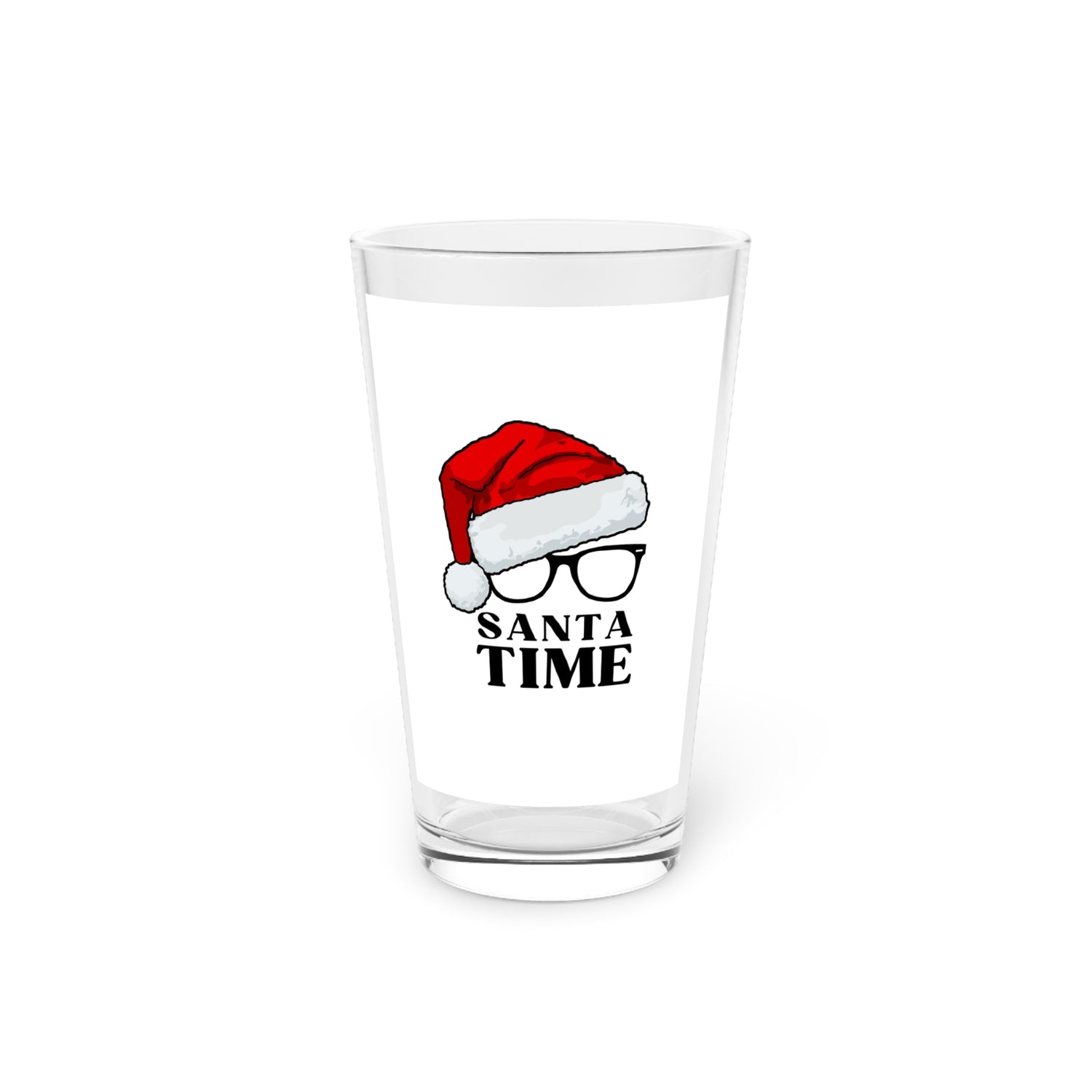 Santa Time Pint Glass, 16oz