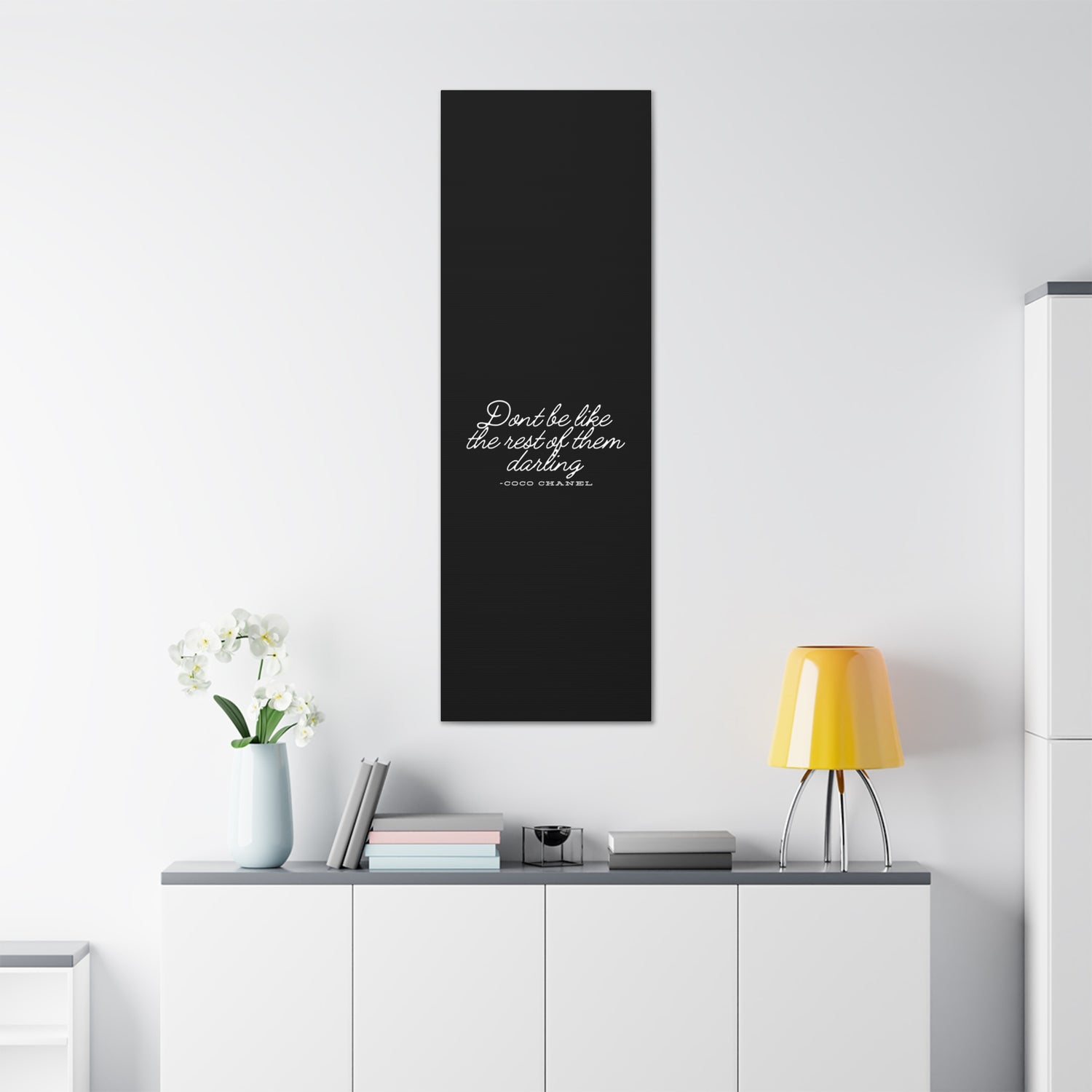 Don’t Be Like the Rest of Them Darling Canvas Wall Art | Coco Chanel Quote | Elegant Inspirational Decor for Home or Office