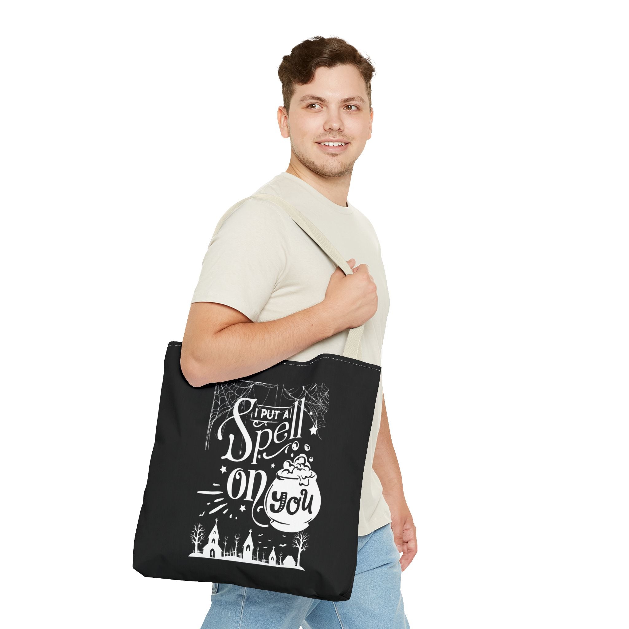 I Put a Spell on You Halloween Tote Bag - Spooky Chic Reusable Bag - Perfect Fall Accessory