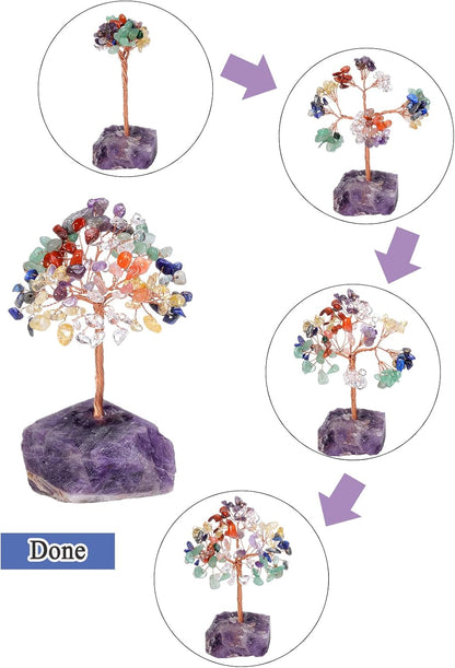 Rose Quartz Crystal Money Tree Decor