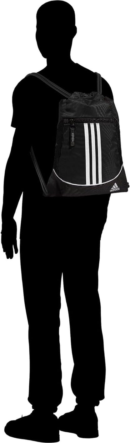 Alliance Drawstring Sackpack – Lightweight Small Gym Bag for Women &amp; Men (Black)