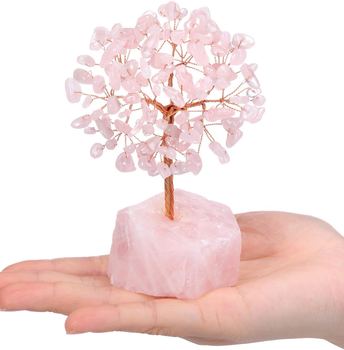 Rose Quartz Crystal Money Tree Decor