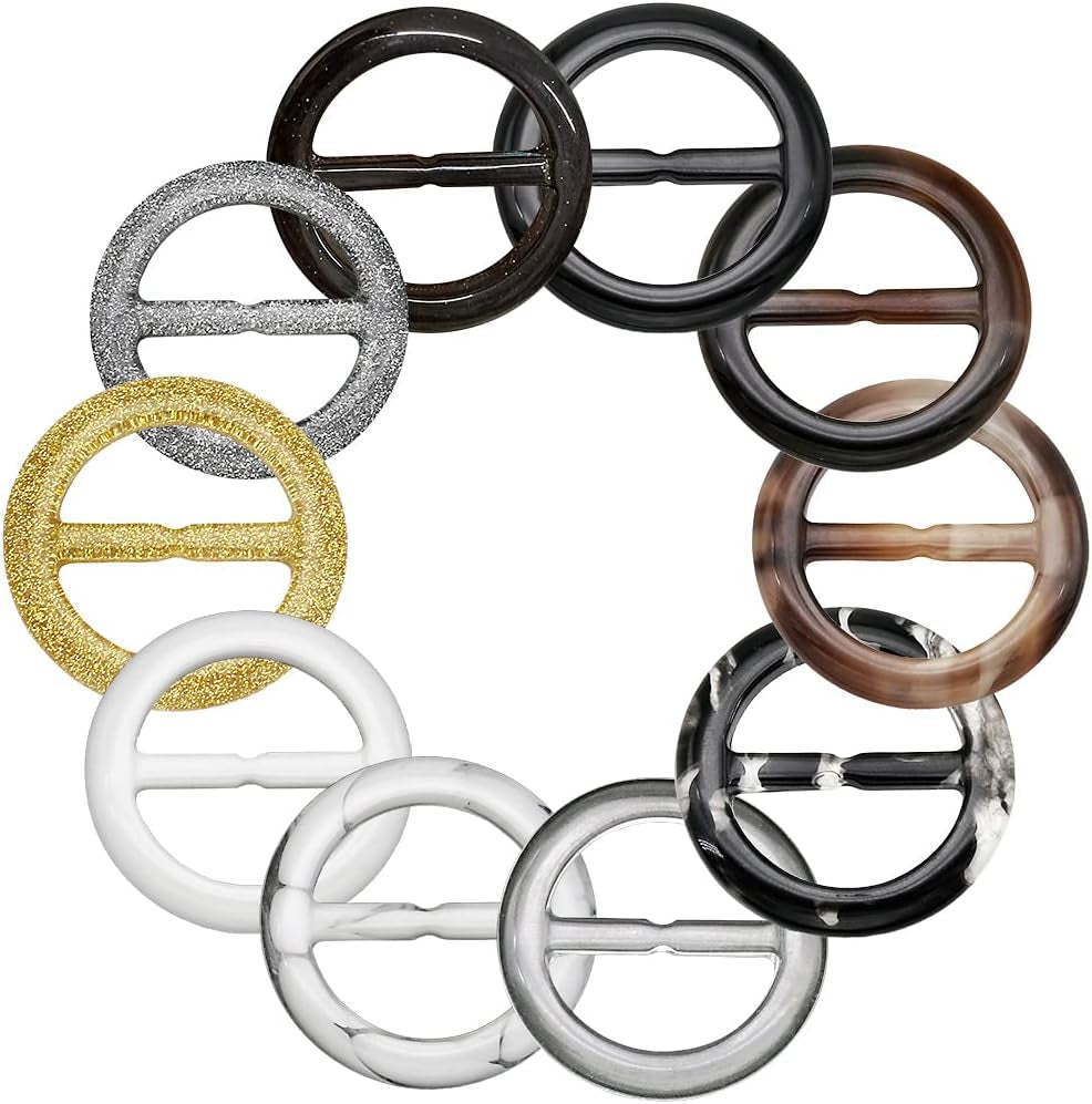 Scarf &amp; Shirt Ring Clip – T-Shirt Twist Knot Buckle for Women