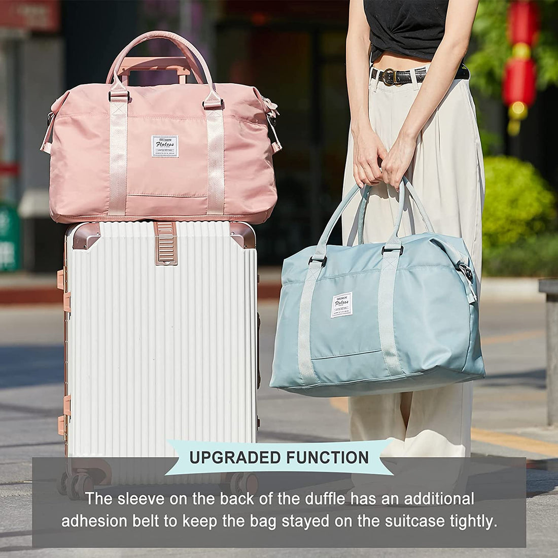 Travel Duffel Bag – Sports Tote &amp; Weekender Shoulder Gym Bag for Women