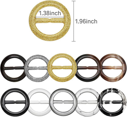 Scarf &amp; Shirt Ring Clip – T-Shirt Twist Knot Buckle for Women