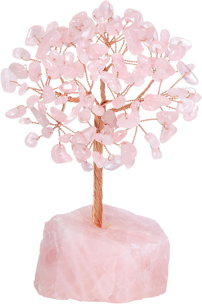 Rose Quartz Crystal Money Tree Decor