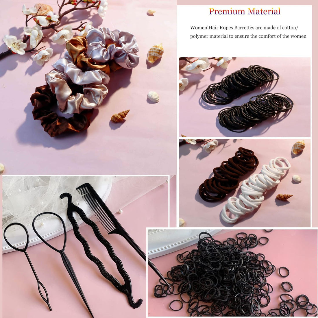 755PCS Hair Accessories Set Light Brown