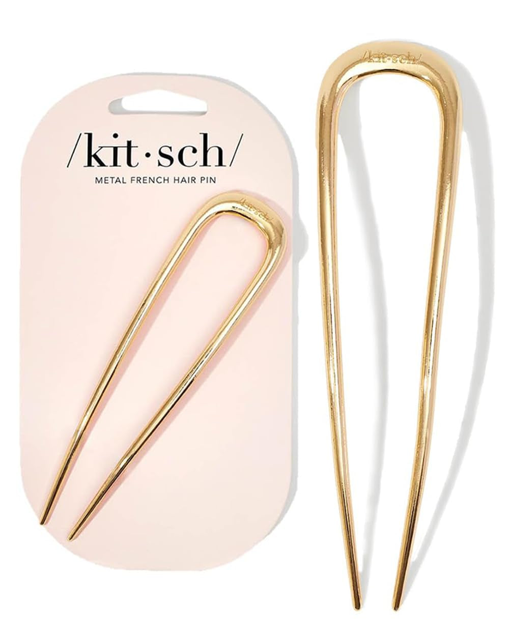 Gold Metal French Hair Pin for Women
